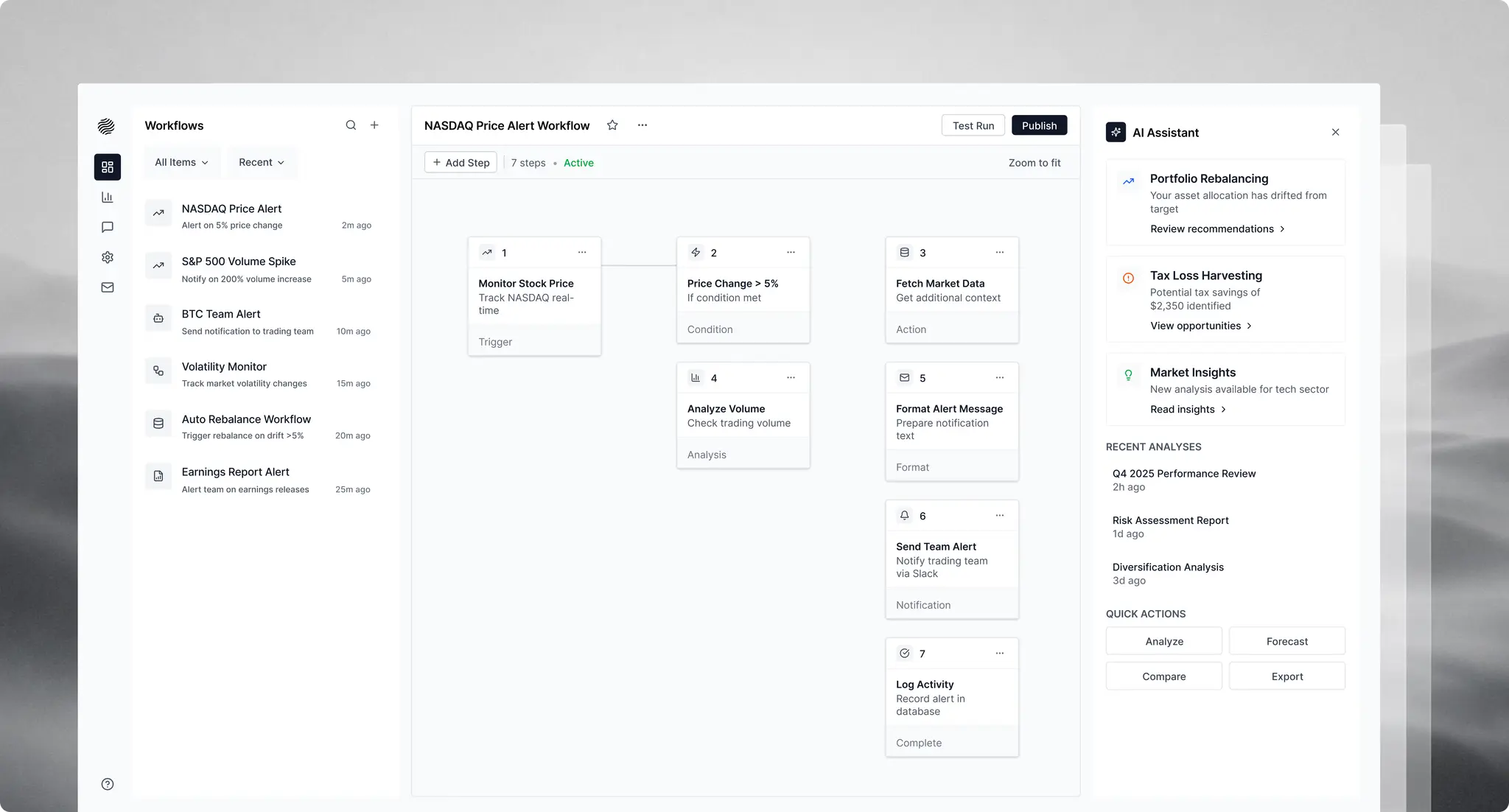 Data dashboard